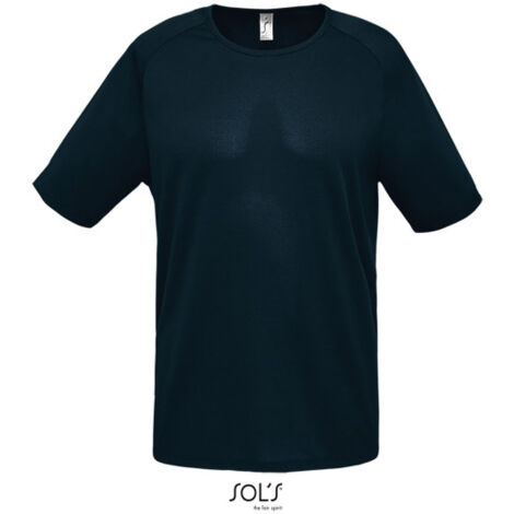 Camiseta Hombre Manga Raglán SOL'S SPORTY XXS Azul petróleo