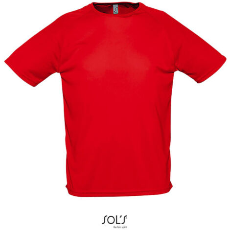 Camiseta Hombre Manga Raglán SOL'S SPORTY 3XL Rojo