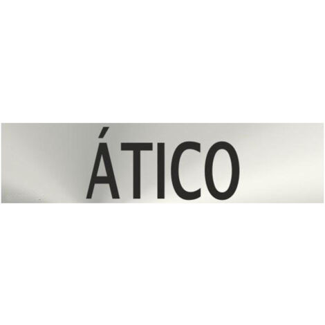 Cartel rectangular de acero inoxidable Ático de 0'8mm 50 x 200 mm SEKURECO (1/2)