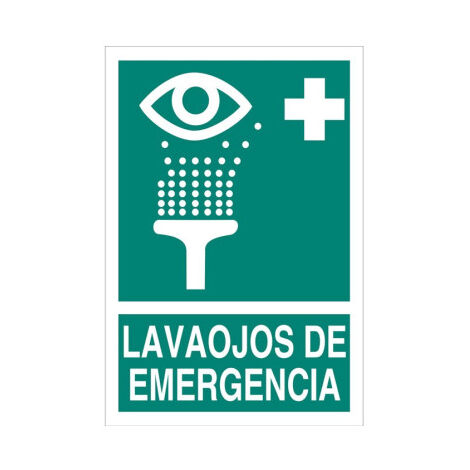 Señal de evacuación luminiscente Lavaojos de Emergencia                                                   Luminiscente       210X148 mm (1/2)