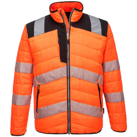 Chaqueta acolchada de A.V bicolor con cintas reflectantes forro interior de Insulatex PW371 5XL Naranja/Negro (1/2)