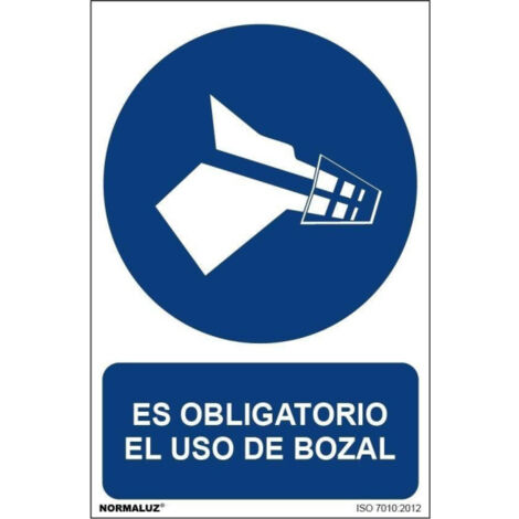 Señal que indica Es Obligatorio El Uso de Bozal, con tintas UV SEKURECO                         600 x 800 mm                          PVC 3 mm
