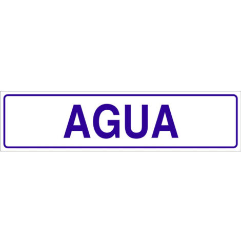 Señal de glasspack adhesivo Agua (solo texto) (1/2)