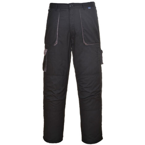 Pantalones de trabajo tejido Cotton Rich Texo Contrast Altos colores corporativos TX11 XXL Negro