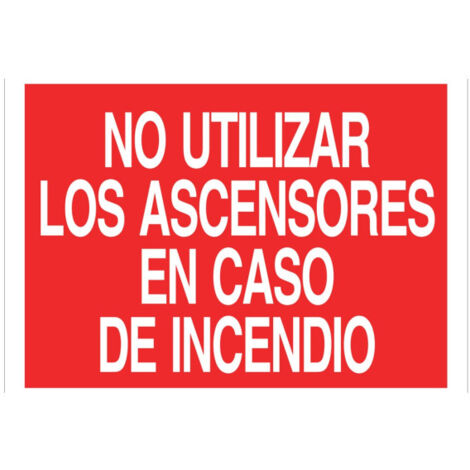 Señal de socorro No utilizar ascensores en caso incendio                                                          210X148 mm (1/2)