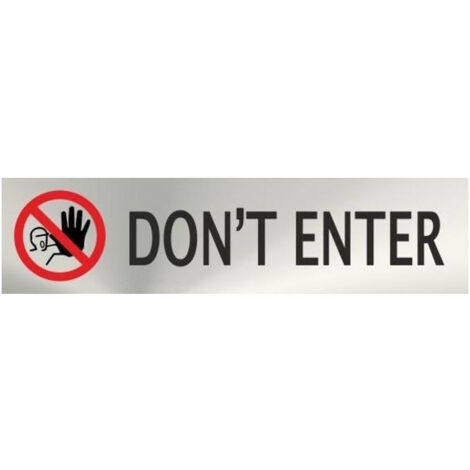 Señal informativa inglés Don't Enter de acero Inoxidable de 0'8mm 50 x 200 mm SEKURECO (1/2)