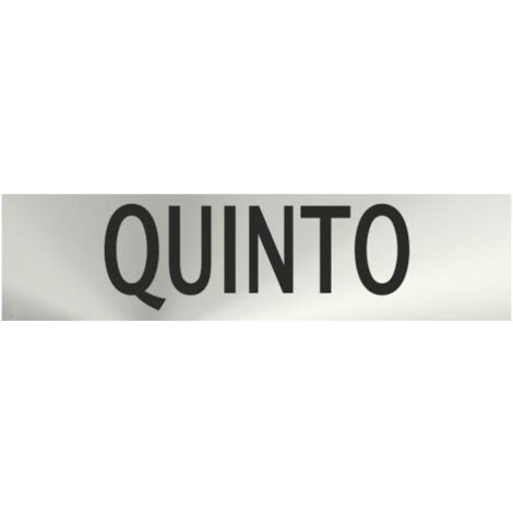 Cartel informativo de acero inoxidable números ordinales Quinto de 50 x 200 mm SEKURECO (1/2)