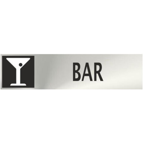 Cartel informativo de acero inoxidable Bar de 0'8mm 50 x 200 mm SEKURECO (1/2)