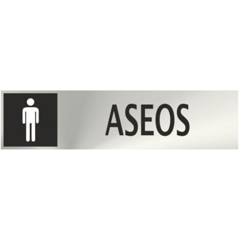 Señal informativa Aseos Masculinos Adhesivo de 0,8mm 50 x 200 mm SEKURECO (1/2)