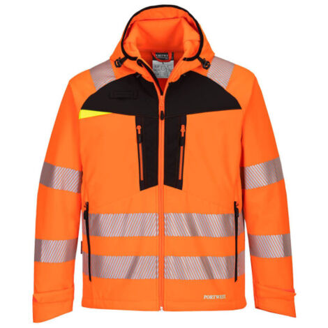 Chaqueta técnica de tejido Ripstop bolsillos a los lados con cremalleras DX475 S Naranja/Negro
