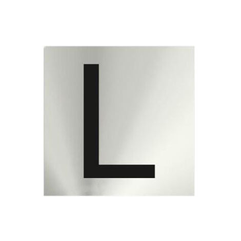 Señal informativa adhesiva por letras (L) de 0'8mm 50 x 50 mm acero inoxidable SEKURECO (1/2)