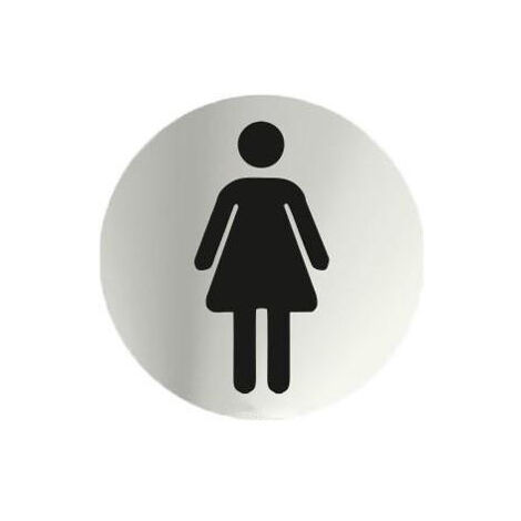 Señal informativa Redonda Servicio Femenino Acero Inox. Ø70mm SEKURECO (1/2)