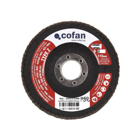 Discos basic laminados curvos con zirconio de Ø115mm                                       G-120 (1/3)