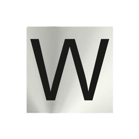 Señal informativa de acero inoxidable por letras (W) de 0'8mm 50 x 50 mm SEKURECO (1/2)