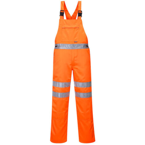 Peto de alta visibilidad RIS de polialgodón con bolsillos y cintas reflectantes RT43 XXXL Naranja