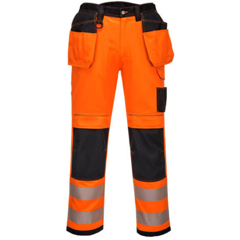 Pantalón elástico de alta visibilidad PW3 flúor bicolor bolsillos multi ...