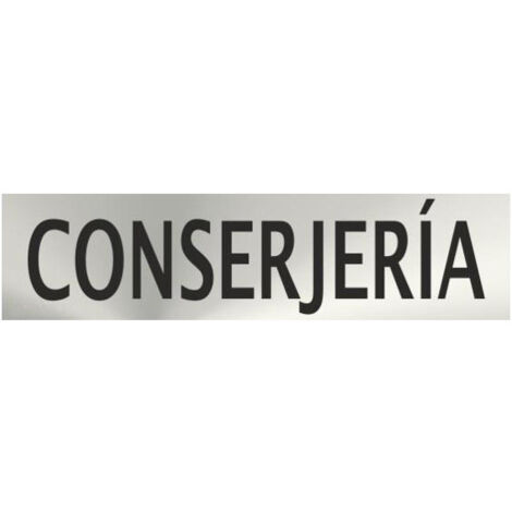 Señal informativa Conserjería de acero inoxidable 0,8mm 50 x 200 mm SEKURECO