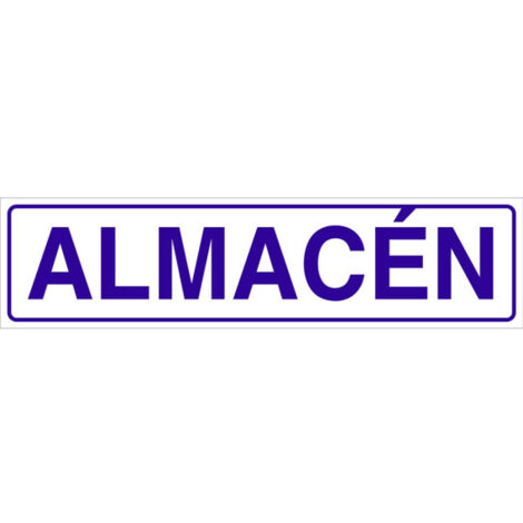 Señal informativa de solo texto Almacén 250x62 mm