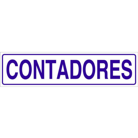 Señal informativa para oficinas Contadores (solo texto) (1/2)