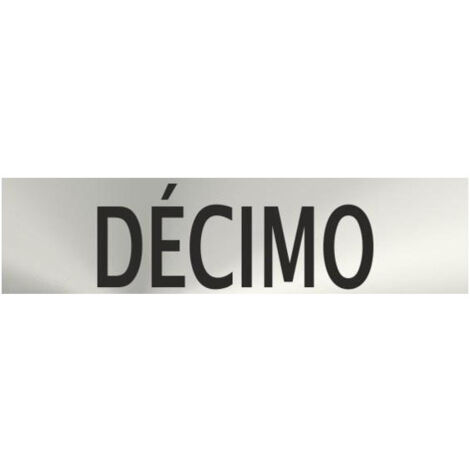 Señal informativa de acero inoxidable Décimo (números ordinales) de 0'8mm 50 x 200 mm SEKURECO (1/2)