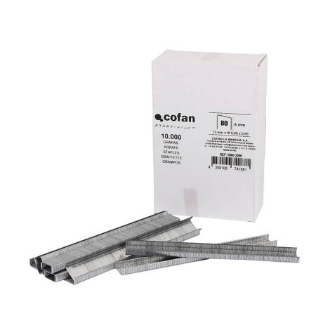 Grapas modelo 80 para Grapadoras de 6mm a 16mm                                                     Longitud 8mm