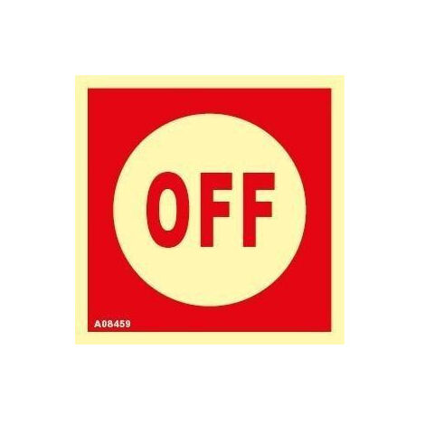 Señal de seguridad OFF PVC 105 x 105 mm Clase A Paro A08459 SEKURECO (1/2)