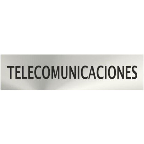 Señal Informativa industrial de acero inoxidable Telecomunicaciones de 50x200mm SEKURECO (1/2)