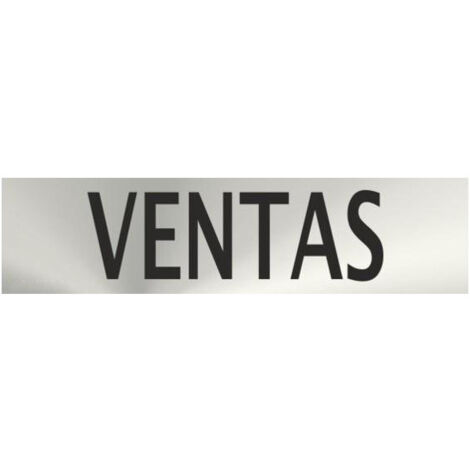 Señal Informativa de acero inoxidable Ventas 50 x 200 mm SEKURECO (1/2)