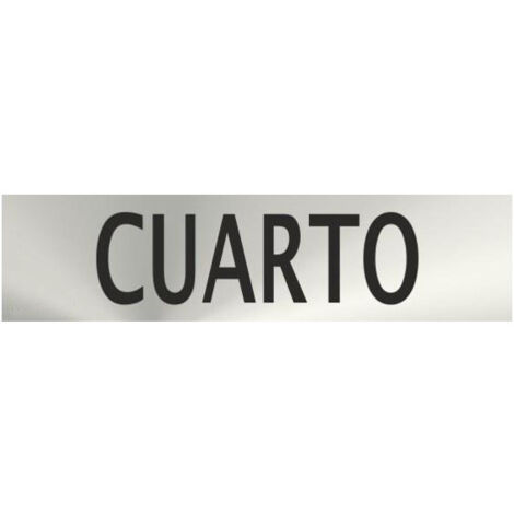 Señal informativa números ordinales CUARTO Acero Inoxidable Adhesivo de 0'8mm 50 x 200 mm SEKURECO (1/2)