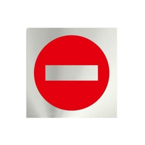 Señal Informativa Prohibido Pasar de acero inoxidable Adhesivo de 0,8mm 120 x 120 mm SEKURECO (1/2)