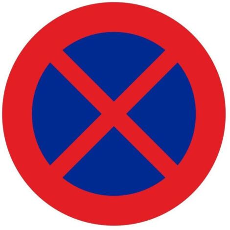Señal Vial de Bolsa Parada Y Estacionamiento Prohibido 700 x 700 mm (1/2)