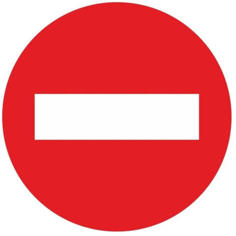 Señal Vial de Bolsa Prohibido el Paso / Entrada Prohibida 700 x 700 mm (1/2)