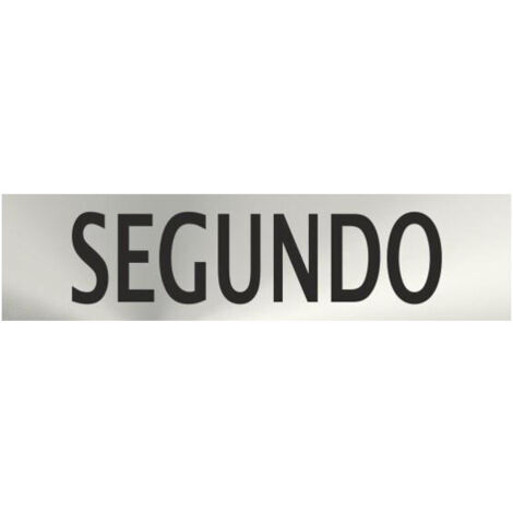 Señal informativa SEGUNDO de acero inoxidable números ordinales 50 x 200 mm SEKURECO (1/2)