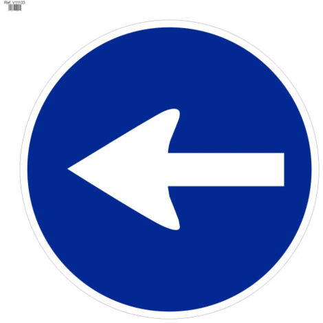 Señal Vial de Bolsa Sentido Obligatorio Izquierda 700 x 700 mm