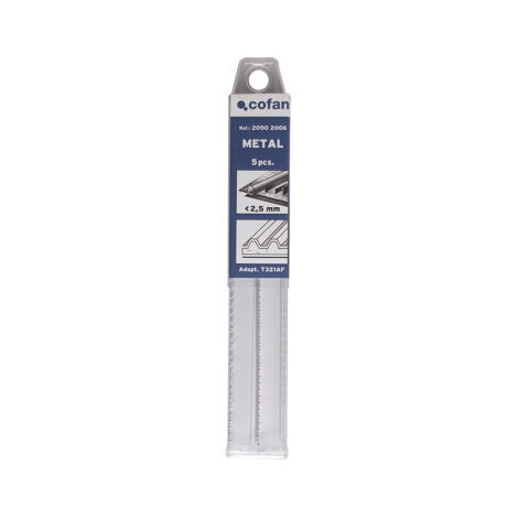 Sierras de calar "Superior Metal" (5 piezas)                                                     67 x 1.1-1.5 mm        T118AF (1/2)