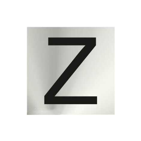 Cartel informativo alfabeto letra Z de acero inoxidable de 0'8mm 50 x 50 mm SEKURECO skr (1/2)