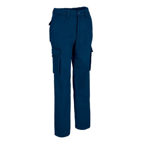 Pantalón de trabajo multibolsillos, térmico con polar interior VALENTO BERGAMO S Azul marino orión (1/5)