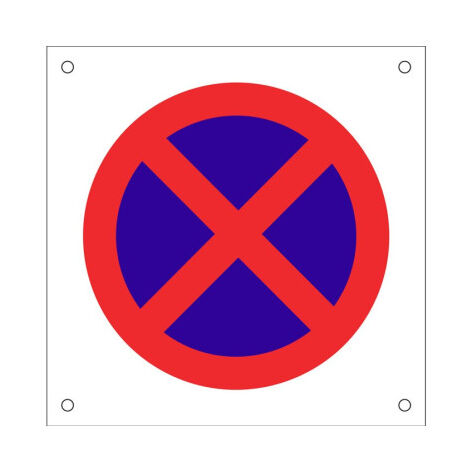 Señal para obras Prohibido parar/aparcar OB12 SEKURECO (1/2)