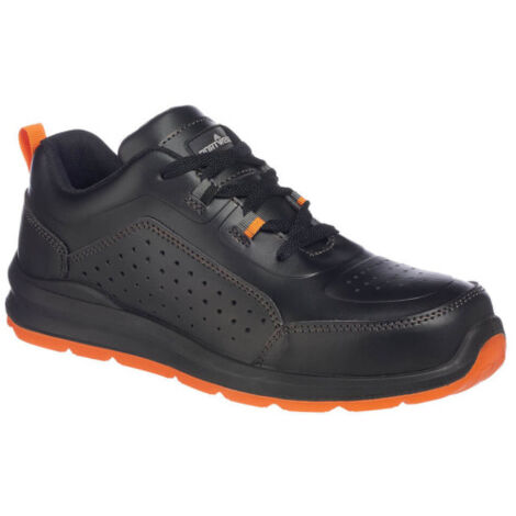 Zapato deportivo de seguridad Compositelite Perforated S1P FC09 38 Negro/Naranja