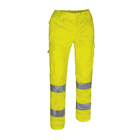 Pantalón de Alta Visibilidad multibolsillos VALENTO LENSTAD L Amarillo Flúor (1/3)