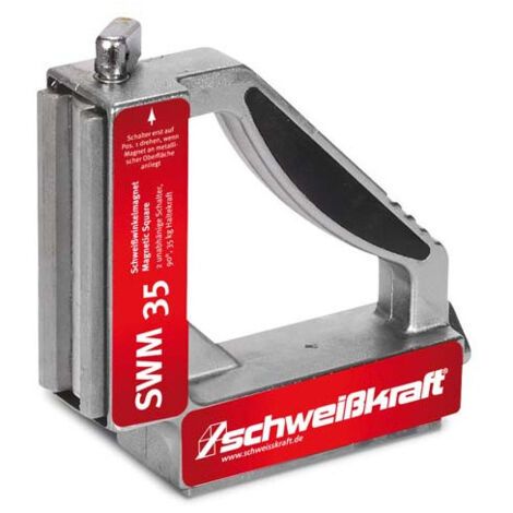 Imán angular SWM 35 de 90° Capacidad de sujeción 55 kg y Dimensiones 152 x 152 x 38 mm