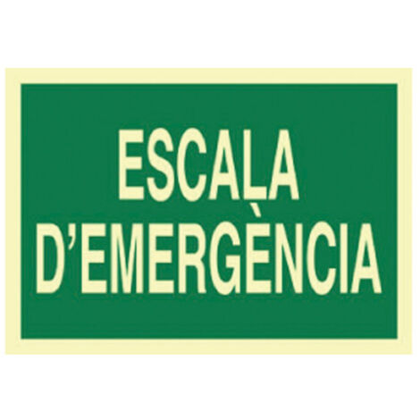 Señal en catalán Escala D'emergència 9solo texto) 297X210 mm