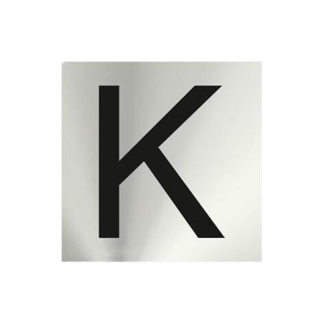 Señal informativa adhesiva de acero inoxidable por letras (K) de 0'8mm 50 x 50 mm SEKURECO (1/2)