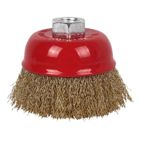 Cepillo Alambre Copa Ondulado M14 Acero Latonado 0.3 mm Ø 65 mm 12.500 (1/2)