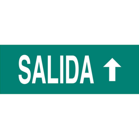 Señal fotoluminiscente con flecha hacia arriba (1/2)