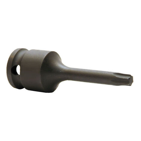 Vaso de impacto negro 1/4", 3/8" y 1/2" boca Torx macho largo T-60 1/2"