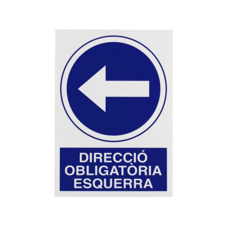 Señal en catalán Senyals d'Obligació Obligatori Esquerra 297X210 mm (1/2)