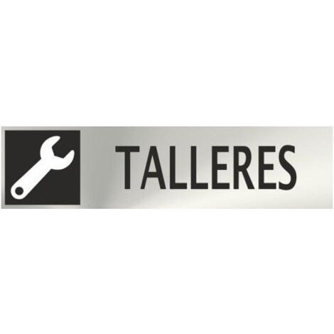 Señal informativa Talleres, de acero inoxidable 0'8mm 50 x 200 mm SEKURECO (1/2)