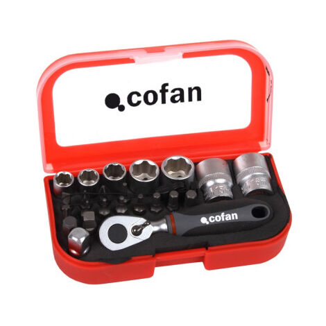 Set mini carraca vasos y puntas 1/4 de 23 piezas 14009020 (1/3)