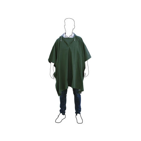 Poncho de Agua Verde PVC/Poliester Talla Única (1/4)